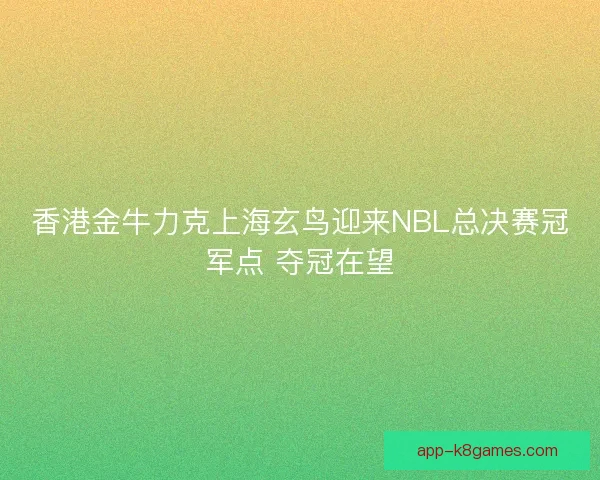 香港金牛力克上海玄鸟迎来NBL总决赛冠军点 夺冠在望